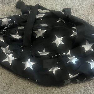 PINK Victoria's Secret Black Bag with Silver Stars